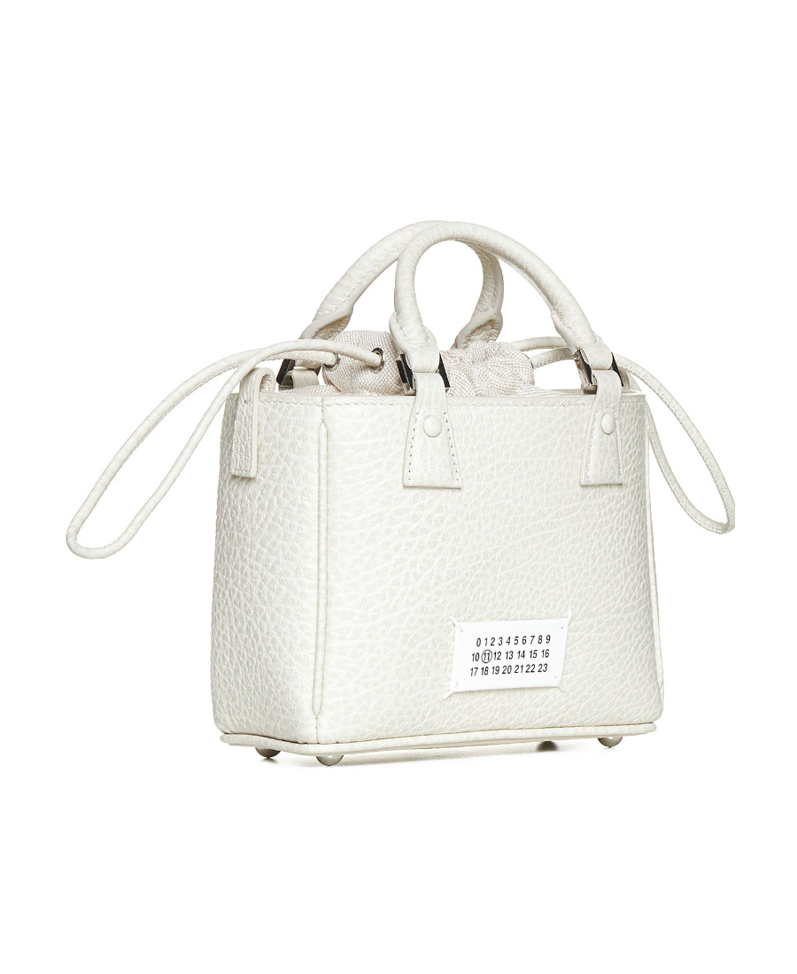 Maison Margiela 5ac Horizontal Leather Tote Bag In Gray