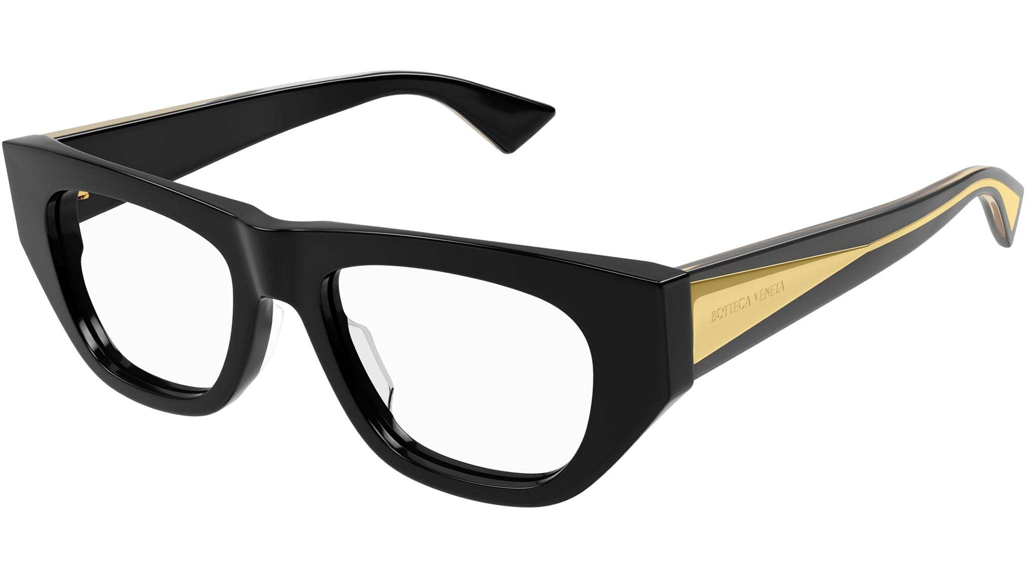 Bottega Veneta Geometric Frame Flat Mirror In Black