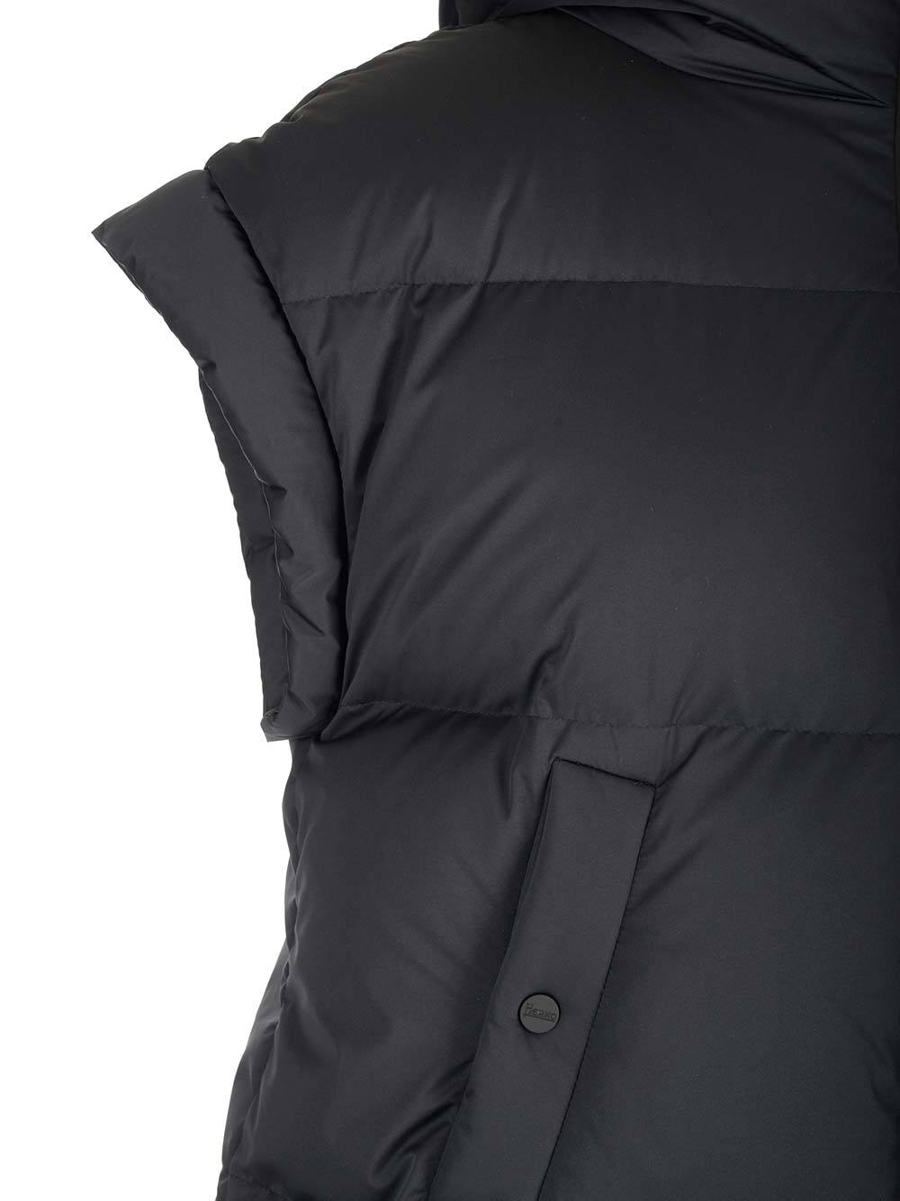 Herno High-neck Down Jacket In Black