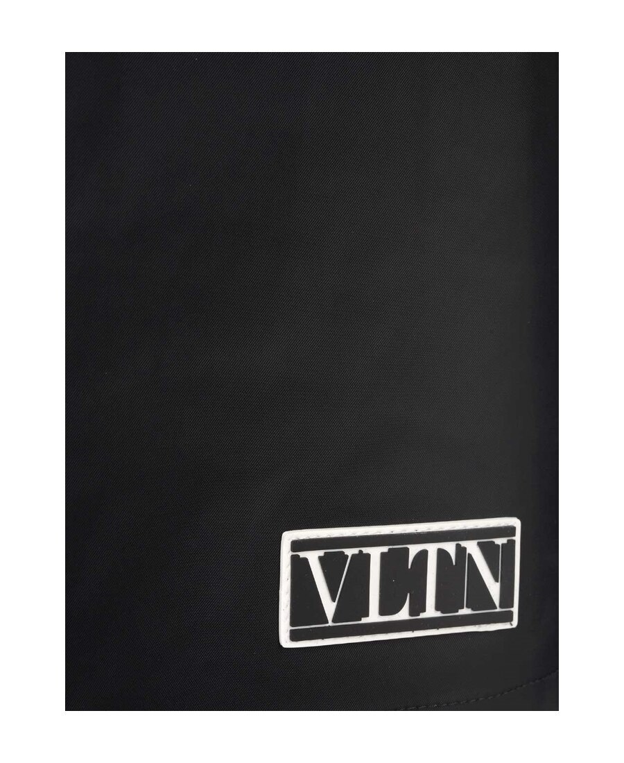 Valentino Single-breasted Mid-length Coat In Black