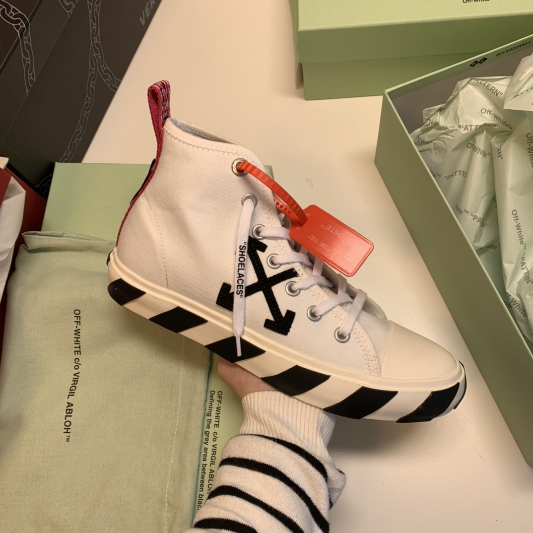 Shop Off-white Arrows Patch High-top Sneakers In White
