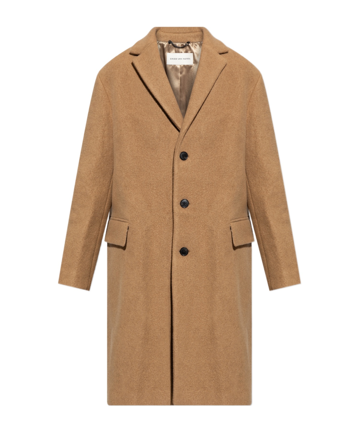 Dries Van Noten Single-breasted Coat In Brown