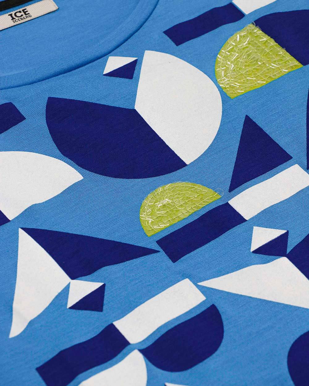 Shop Iceberg Printed Sleeveless T-shirt In Blue
