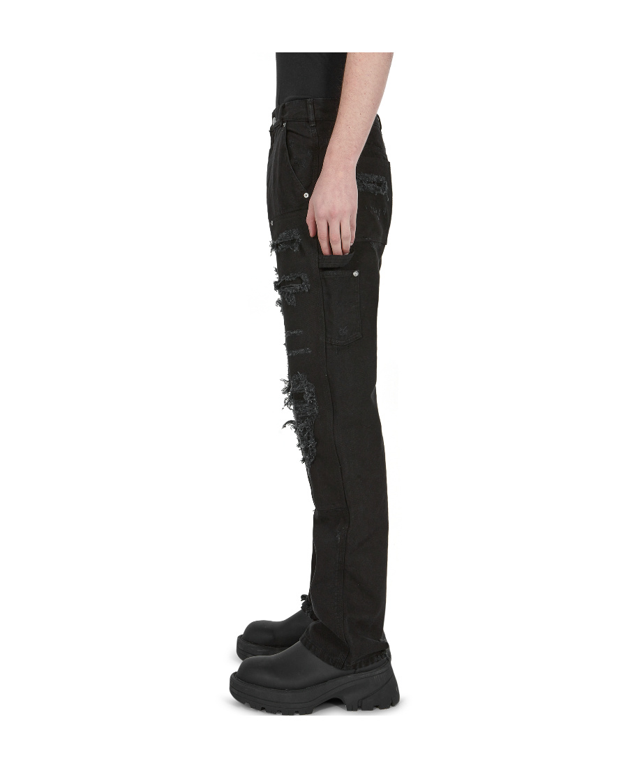 Alyx 1017 9sm Destroyed Carpenter Mid-rise Jeans In Black