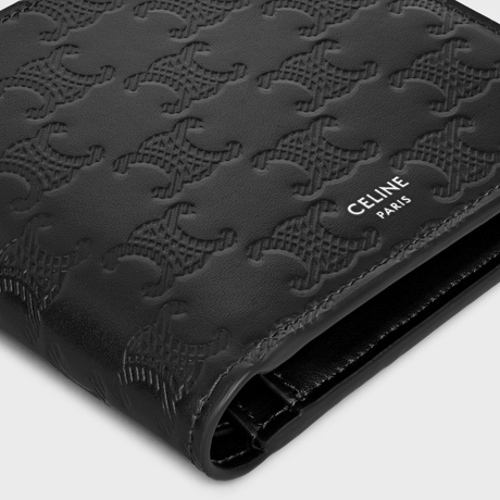 Celine Double-folded Wallet In Black