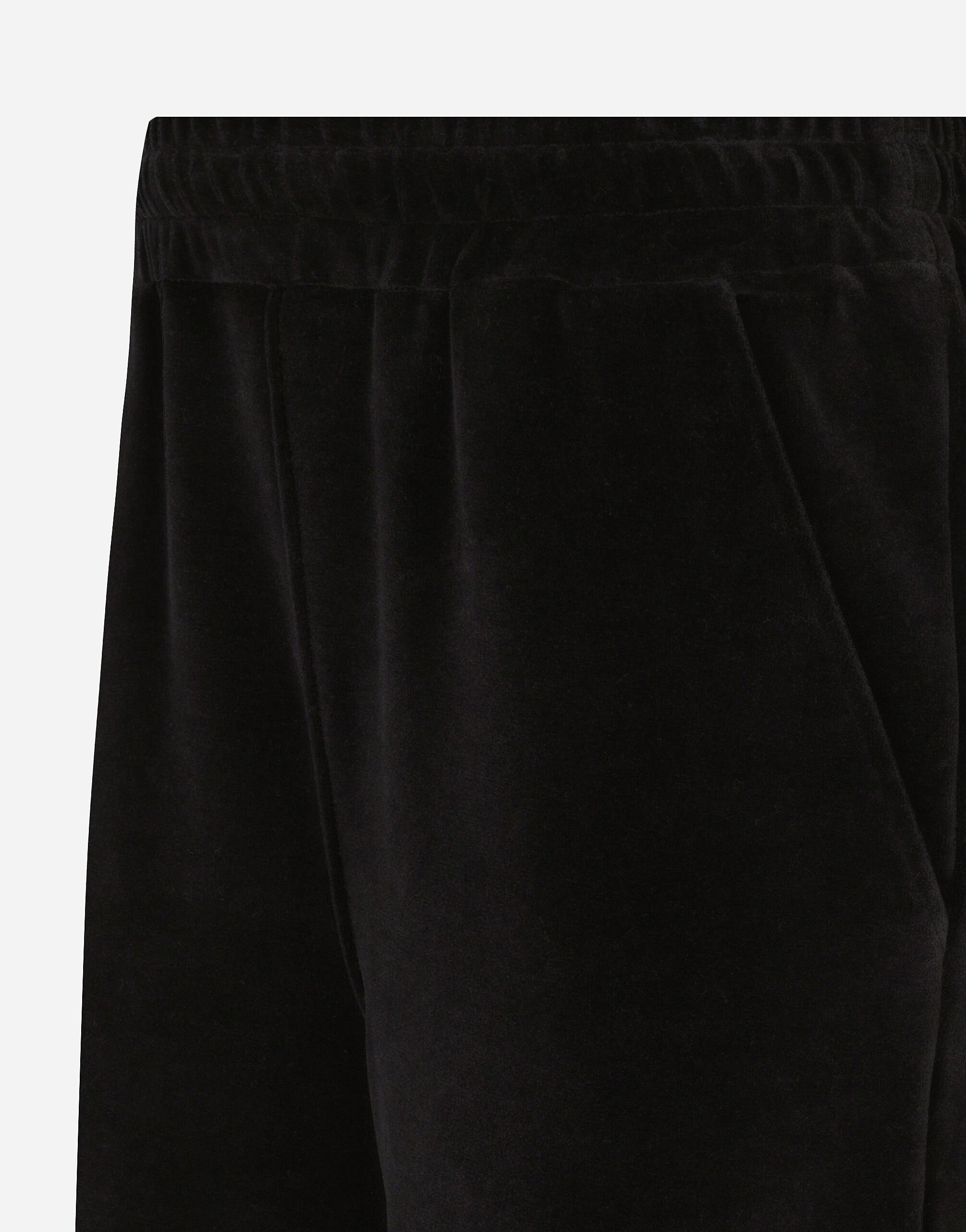 Dolce & Gabbana Velvet Trousers In Black