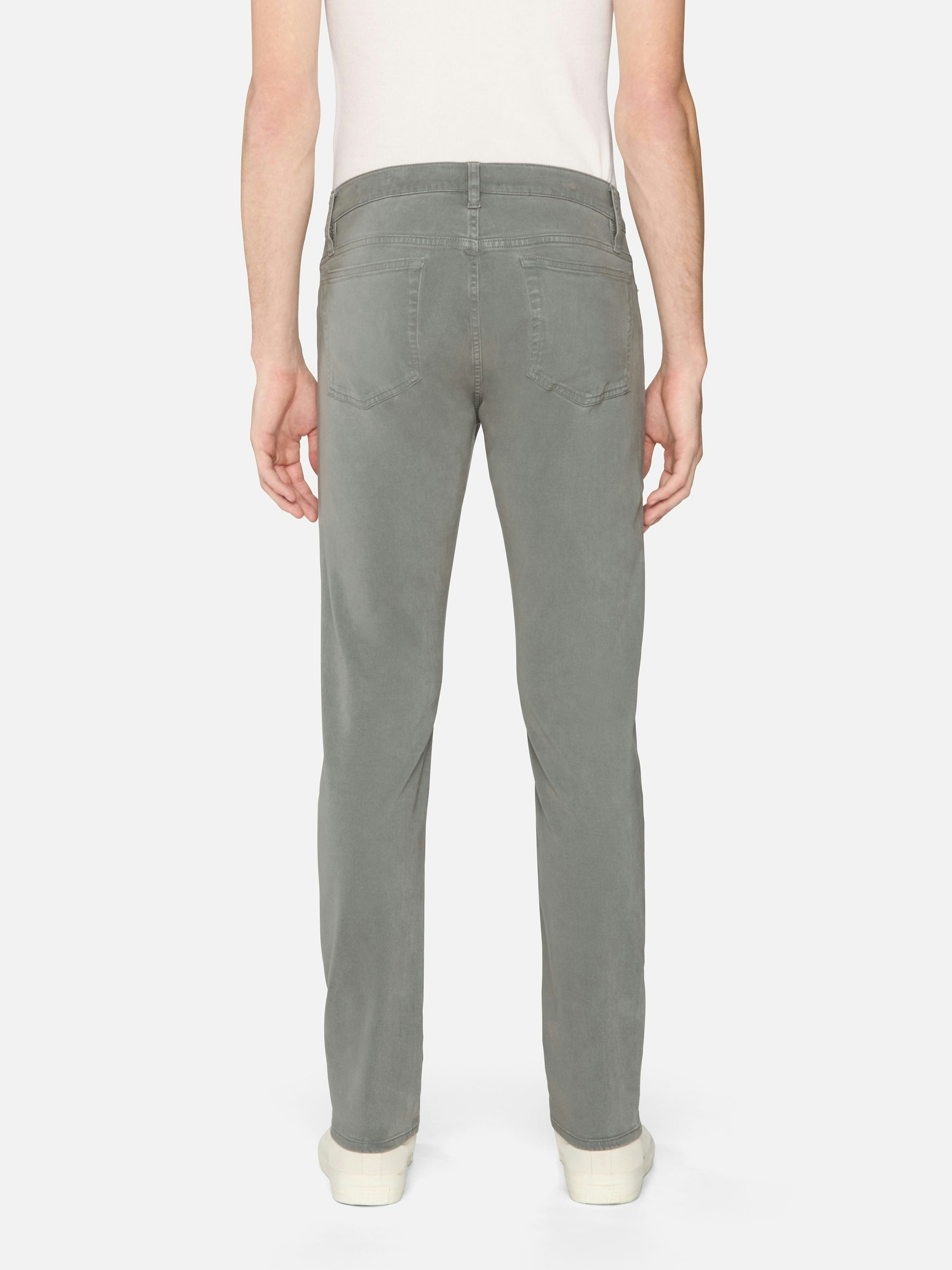 Frame Mid-rise Straight-leg Jeans In Gray