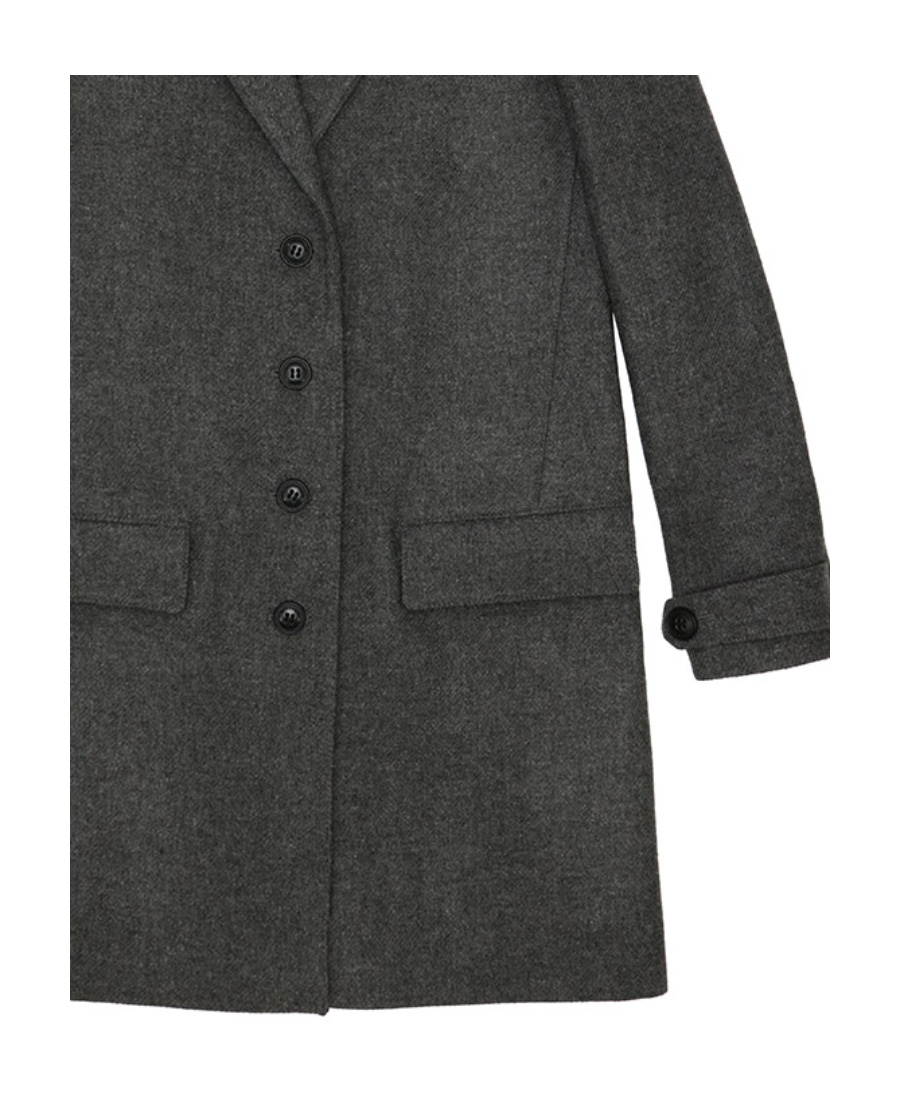 Burberry Single-breasted Coat In Gray
