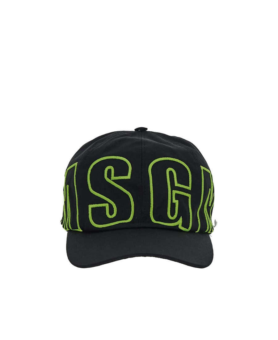 Msgm Logo Baseball Cap In Black