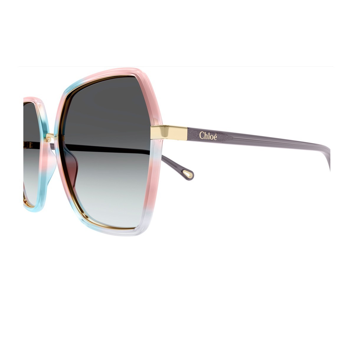 Chloé Ch0262s Linea  001 Havana Grey Sunglasses In Black