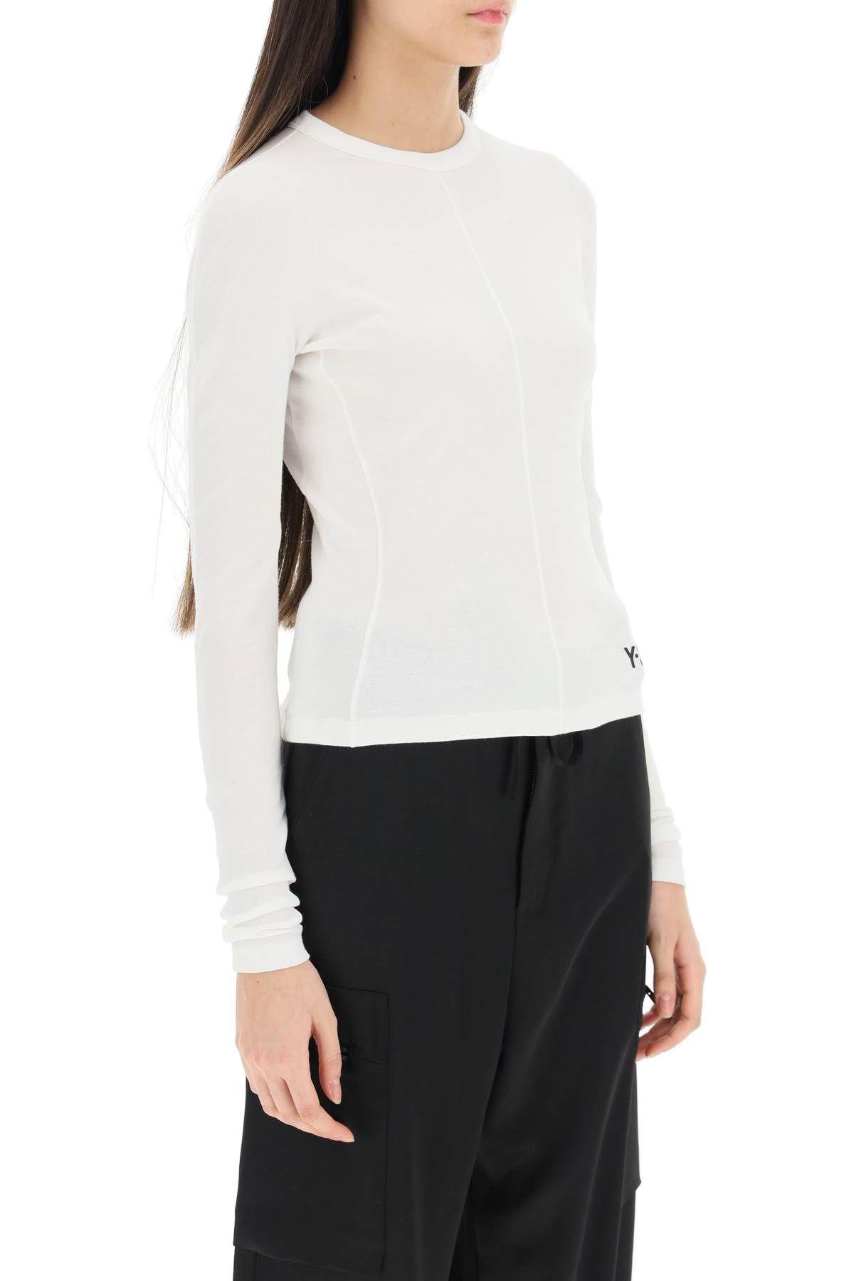 Y-3 T-shirt Aus Bio-baumwolle Mit Logo-print In White