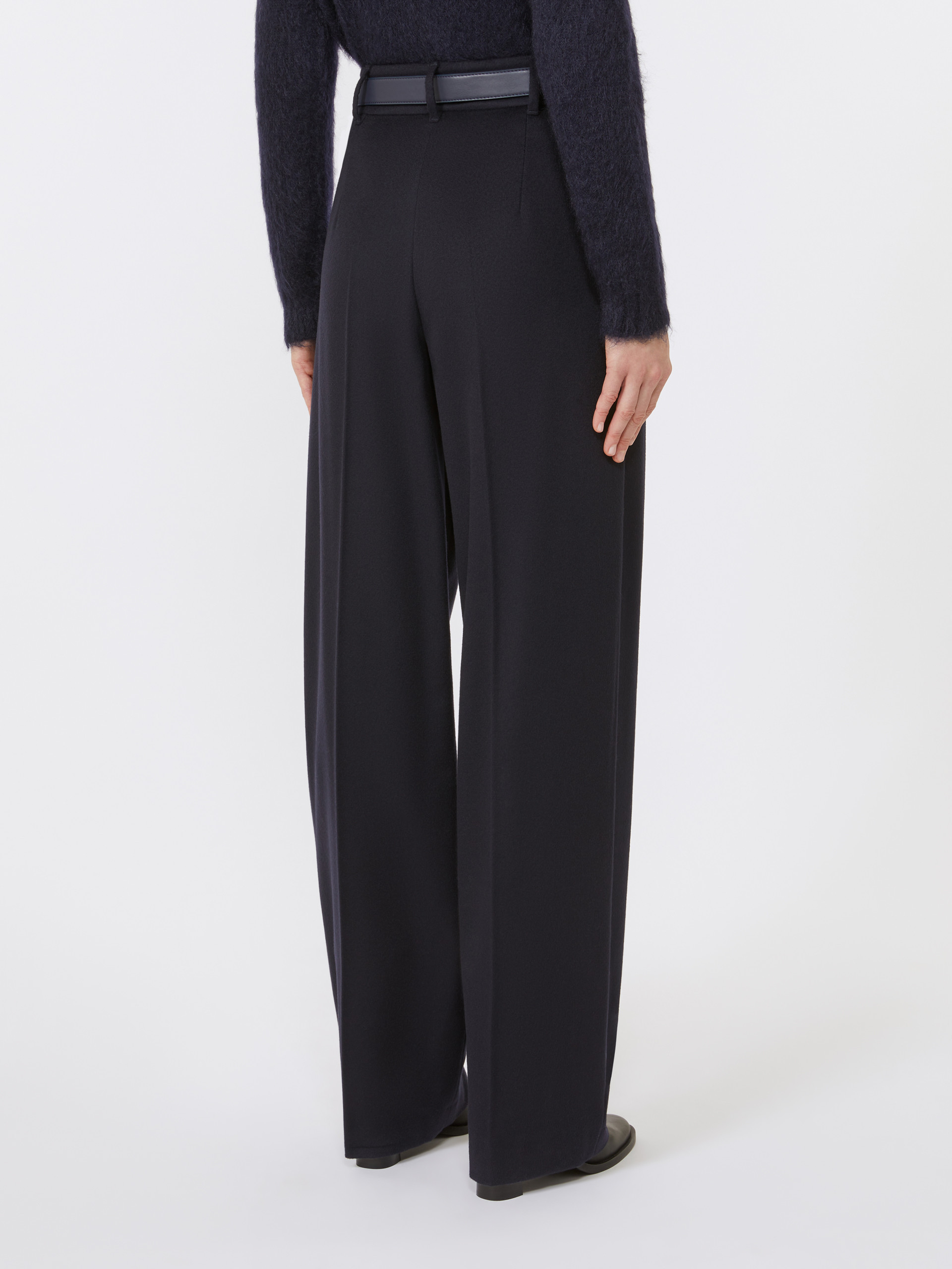 Max Mara Wool Trousers In Blue