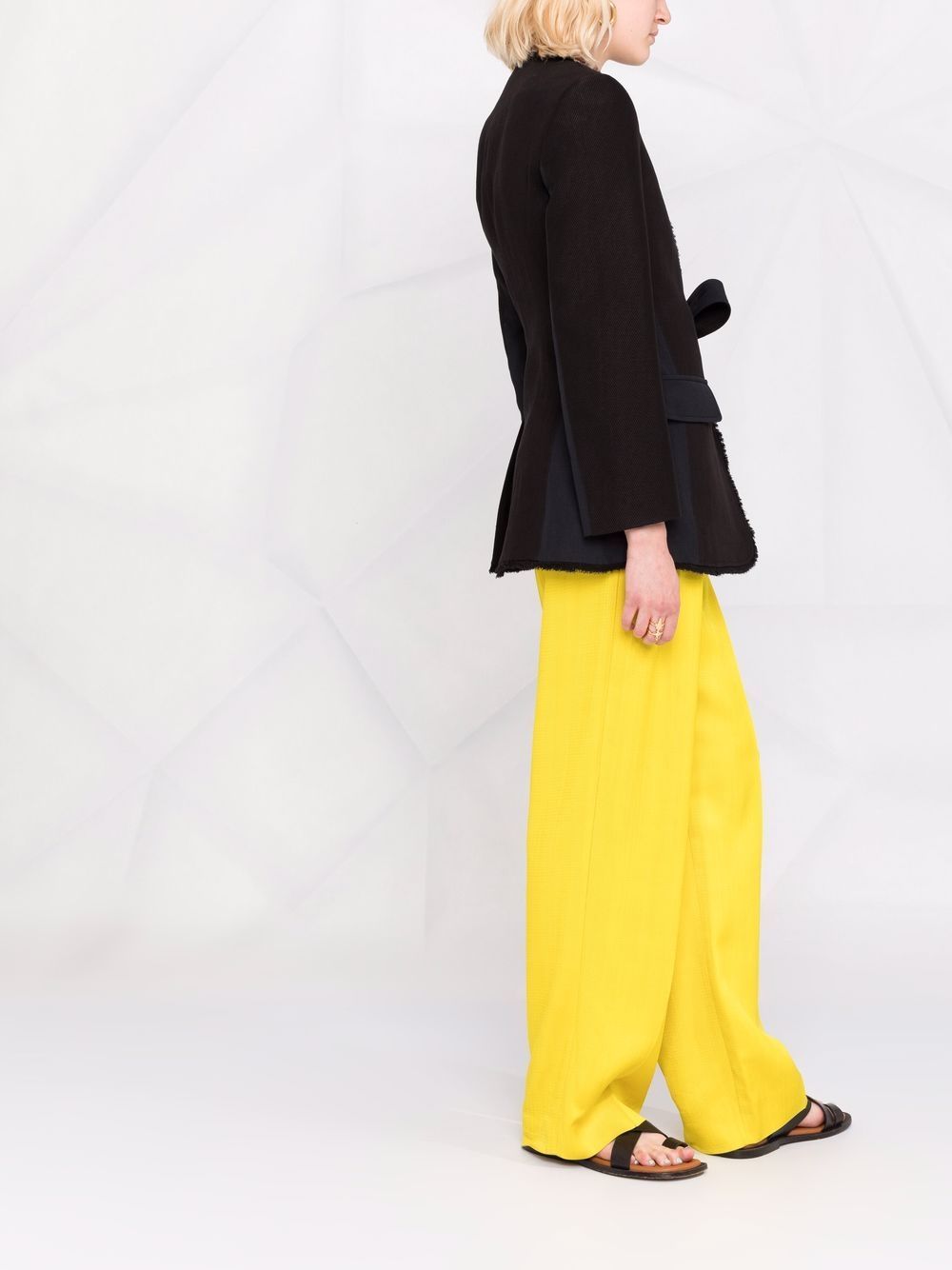Chloé Wraparound Panelled Blazer In Black