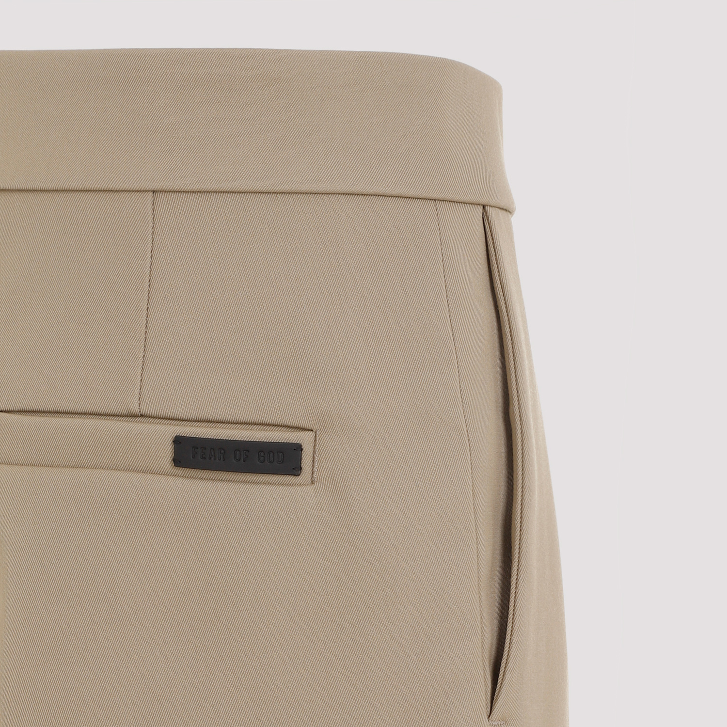 FEAR OF GOD LOGO-PATCH WOOL TROUSERS