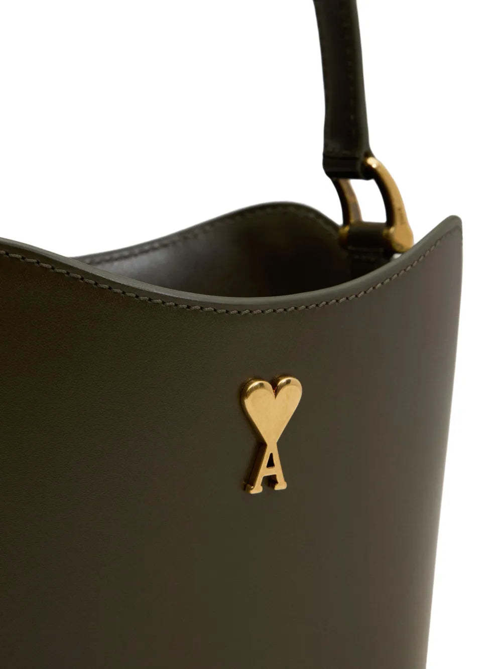 Ami Alexandre Mattiussi Mini Square Shoulder Bag In Olive Noire