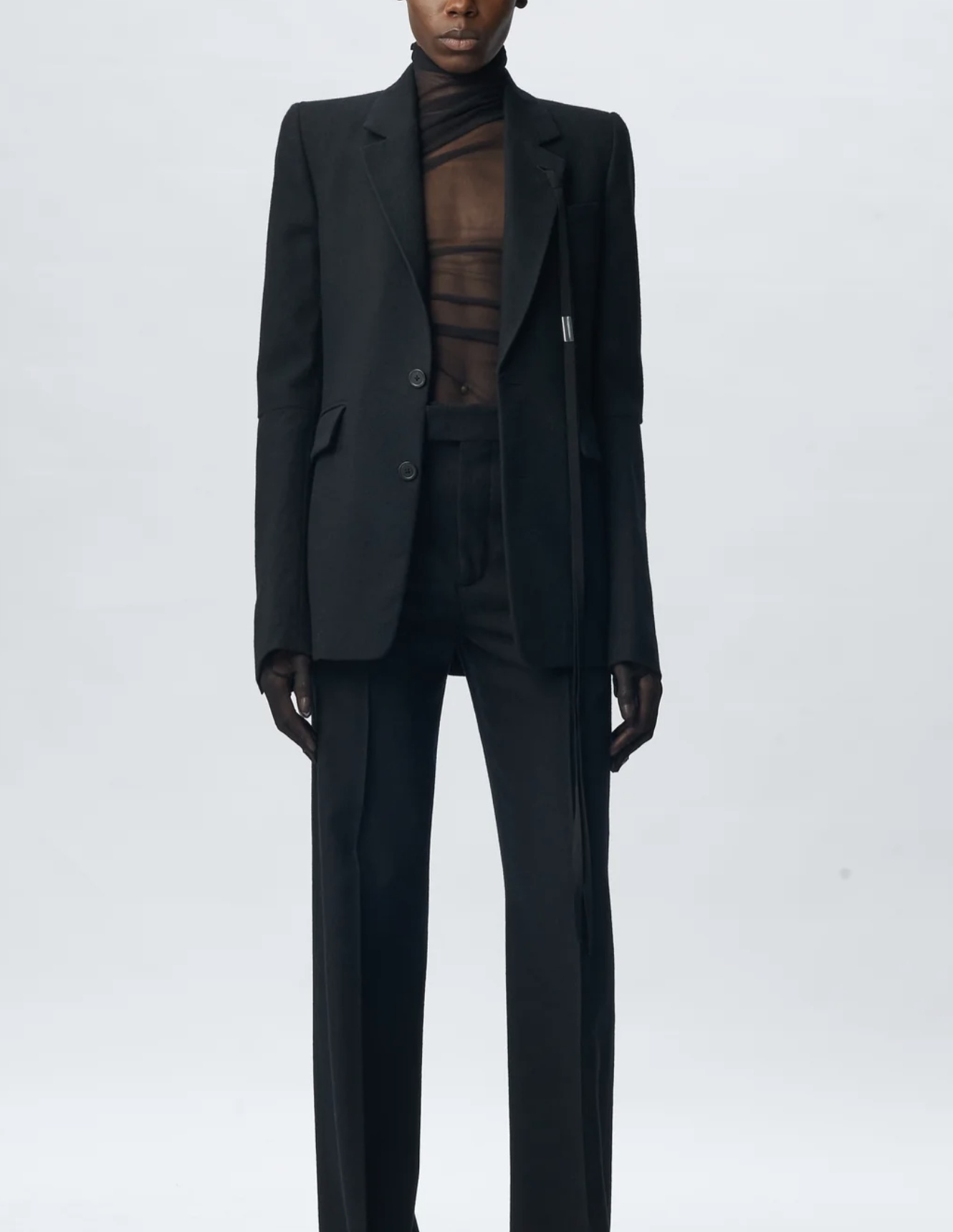 Ann Demeulemeester Rachele Single-breasted Blazer In Black