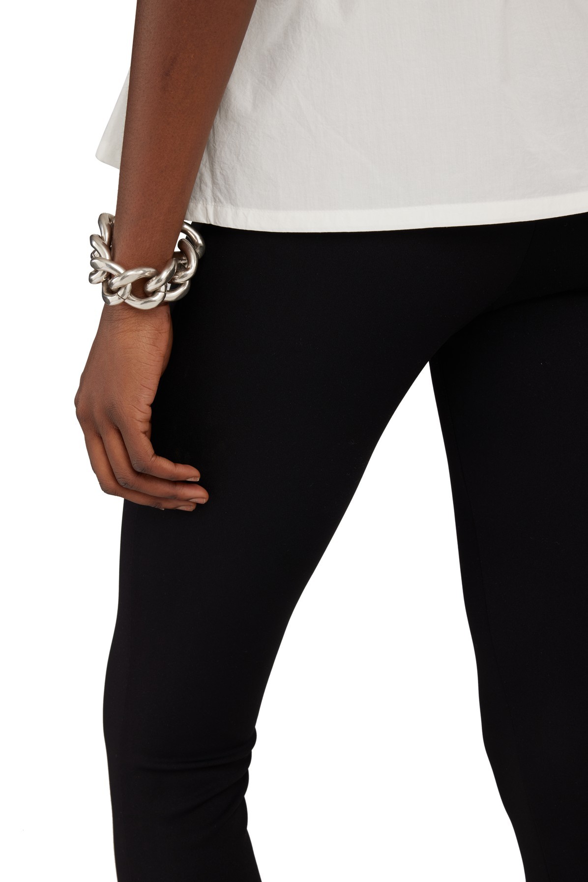 Moncler Brand-embossed Slim-fit High-rise Stretch-woven Leggings In Silver