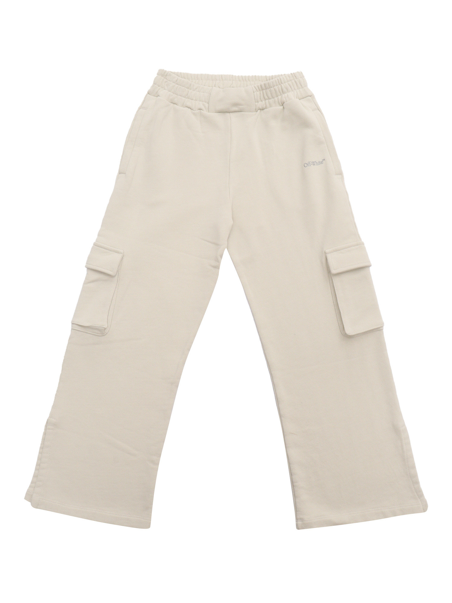 Off-white Elastic Waist Pants In Nude