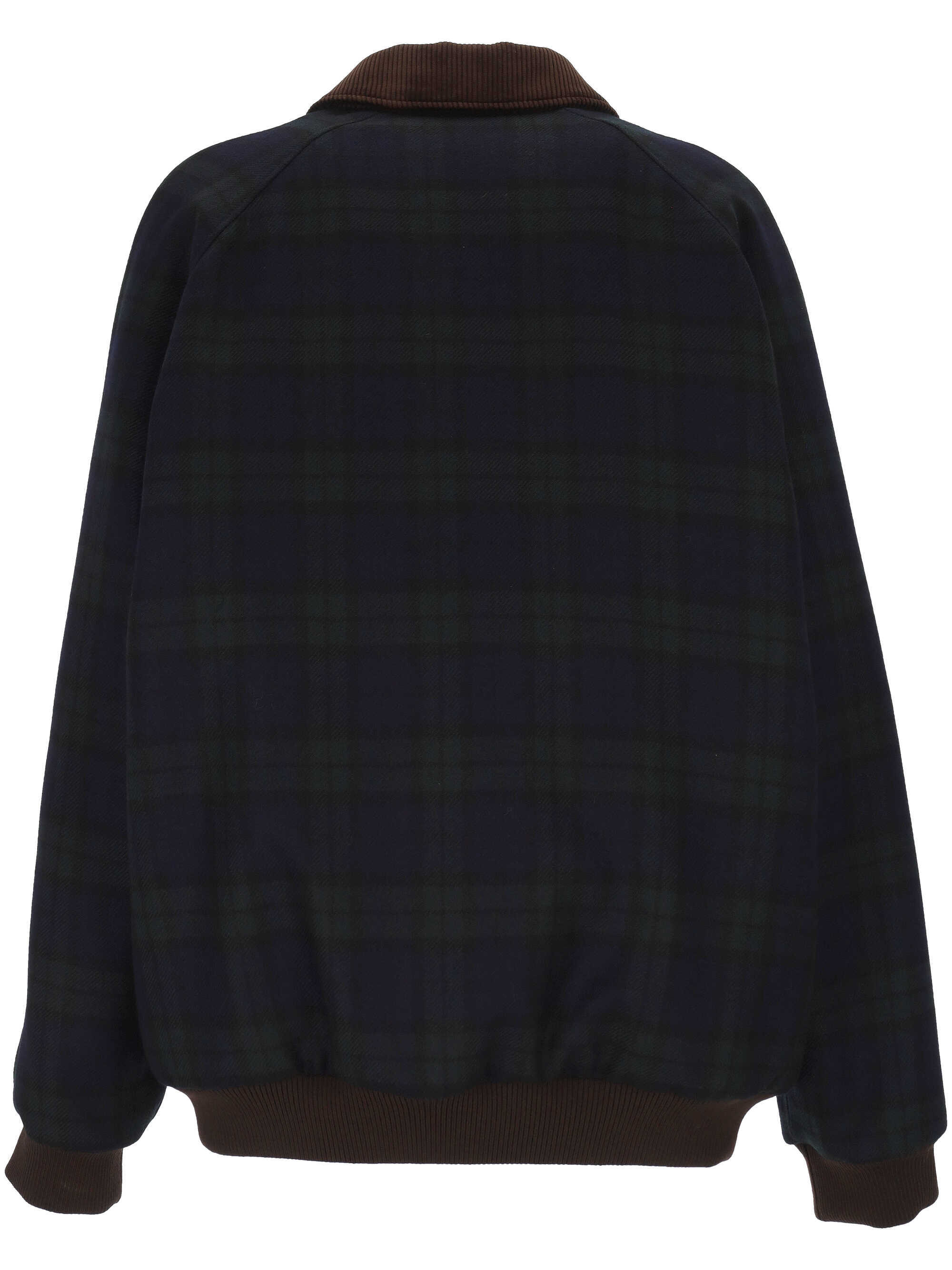 Miu Miu Cord-collar Checked Jacket In Black
