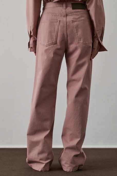 Soeur Womens Rose Blush Calvin Straight-leg Mid-rise Jeans In Pink