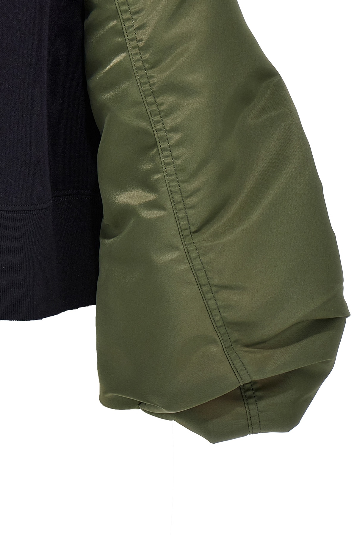 Shop Sacai 'sponge' Cotton Blend Hoodie In Black
