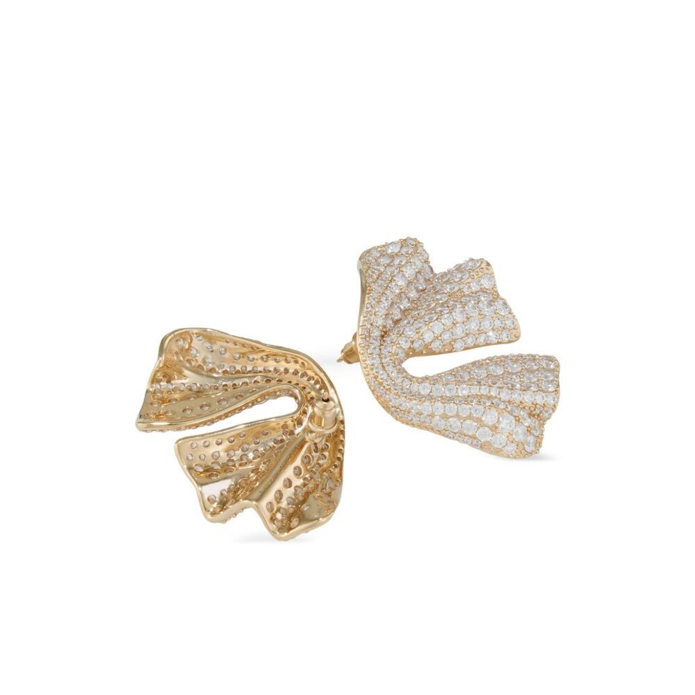 Ferragamo Drape Earrings In Yellow