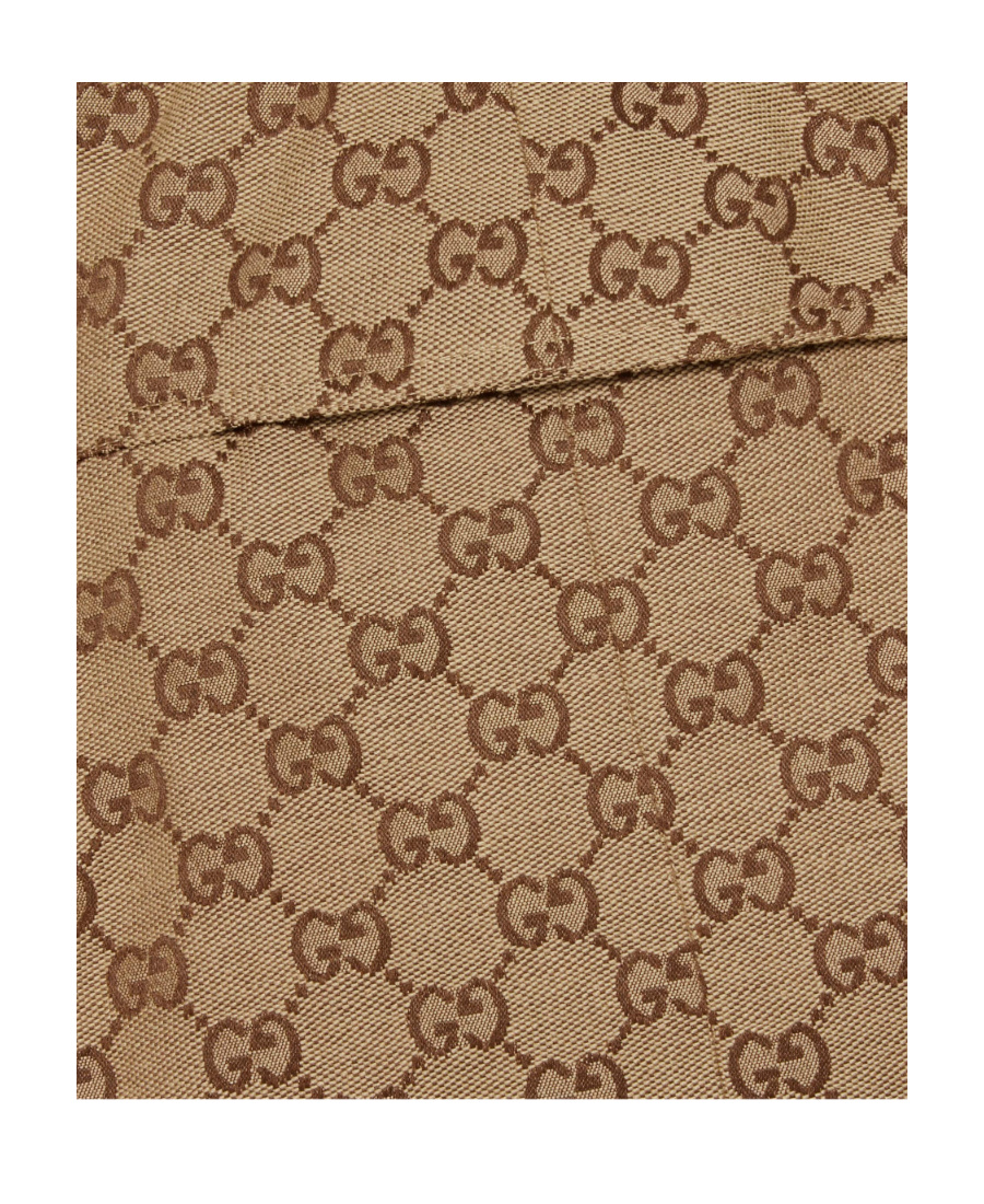 Gucci Gg Cotton Canvas Flared Pants In Green
