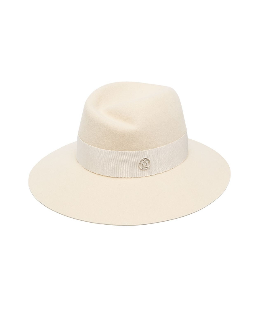 Maison Michel Henrietta Wool Felt Fedora Hat In Neutral