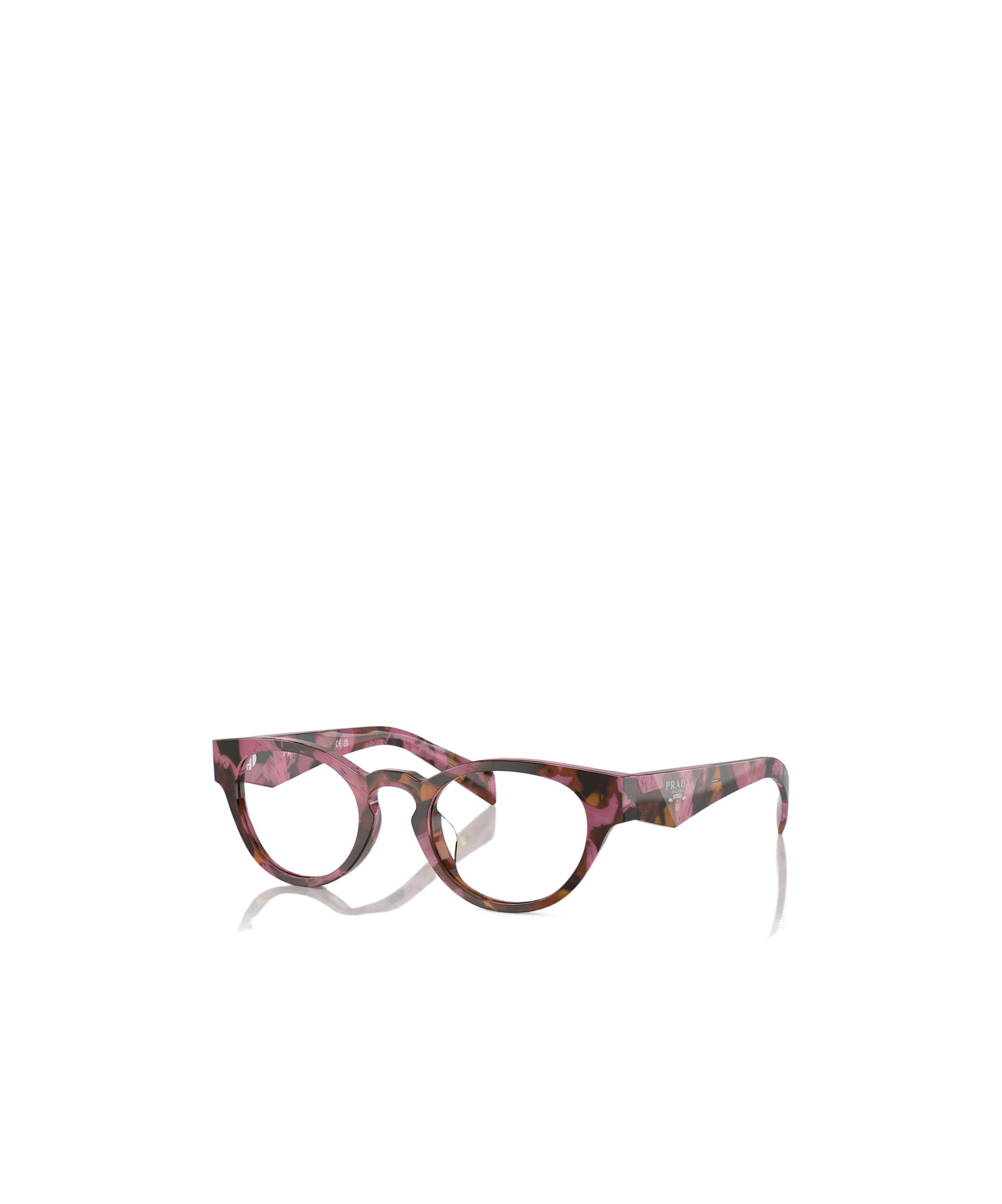 Prada Eyewear Oval Fame Glasses In Brown