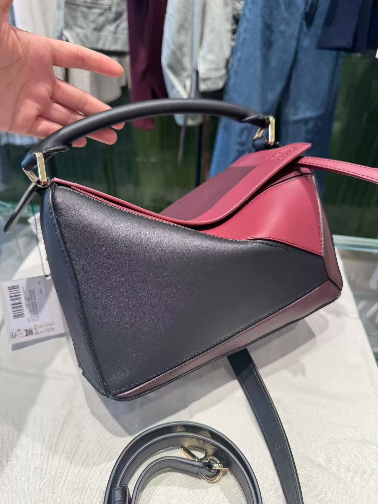 Loewe Puzzle S Square Shoulder Bag In Black