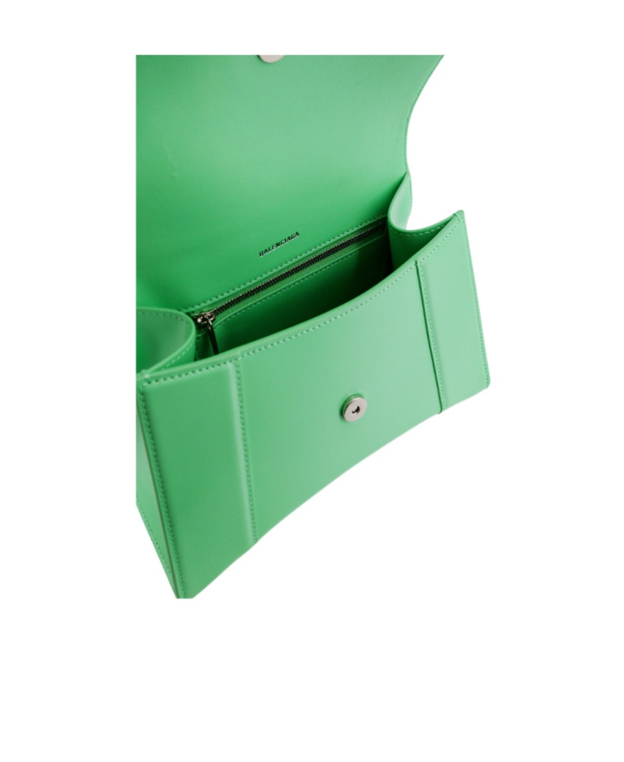 Balenciaga Mint Green Leather Small Hourglass Handbag In Green