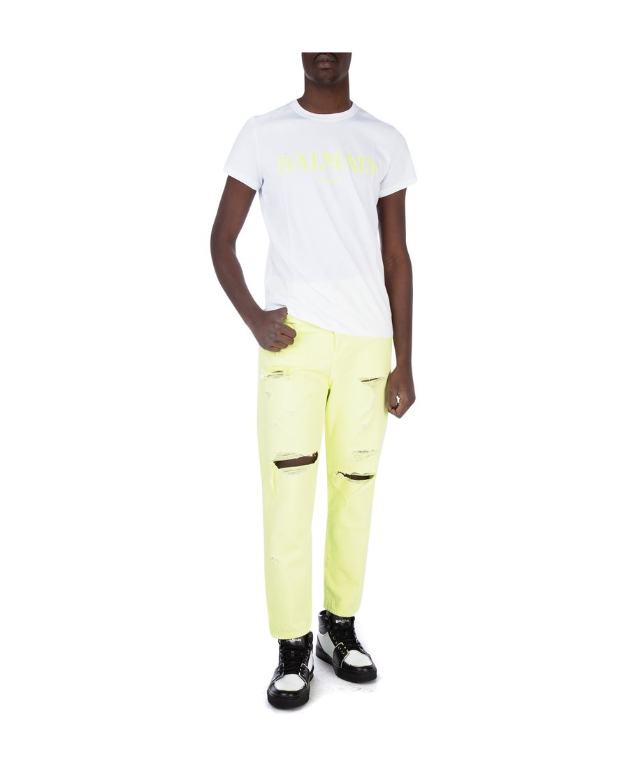 BALMAIN LOGO PRINTED T-SHIRT 