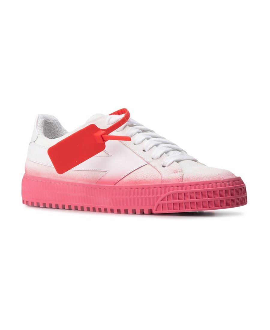 Off-white Tie Casual Sports Shoes In Pink