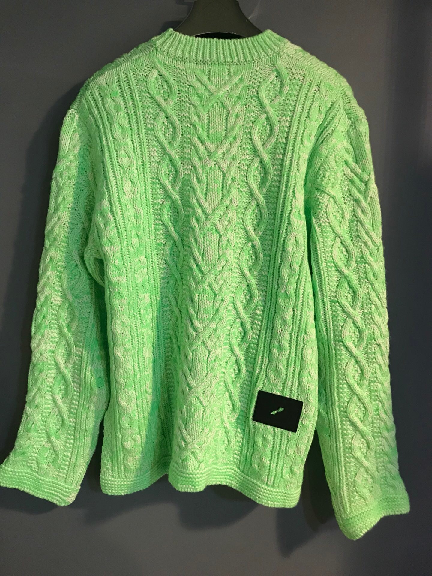 We11 Done Jacquard Sweater In Green