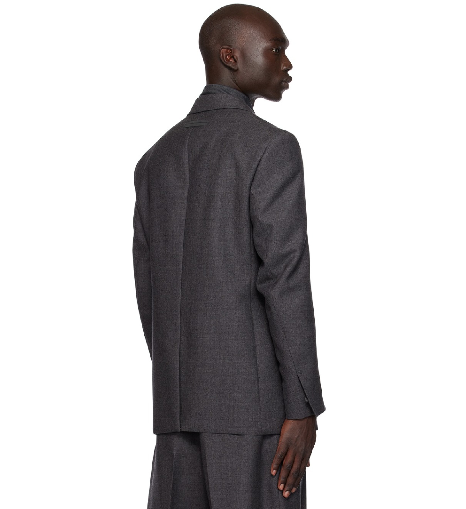 Zegna Concealed Front-fastening Wool Blazer In Black