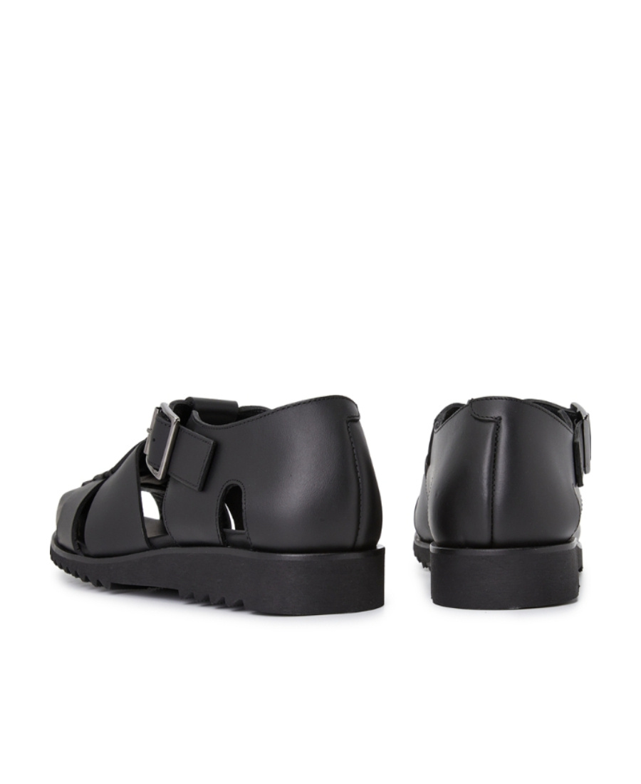 Paraboot Weave Sandals In Black