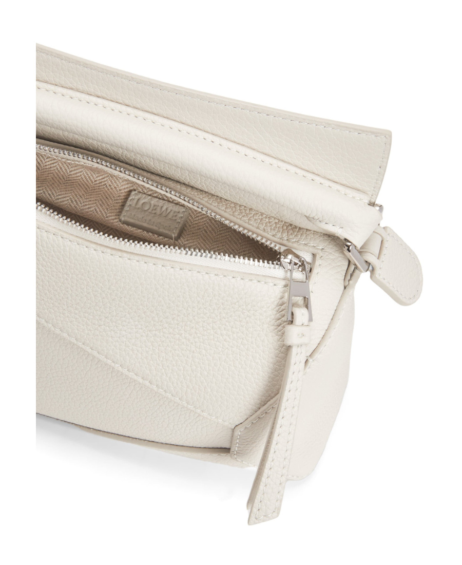 Loewe Mini Puzzle Shoulder Bag In White