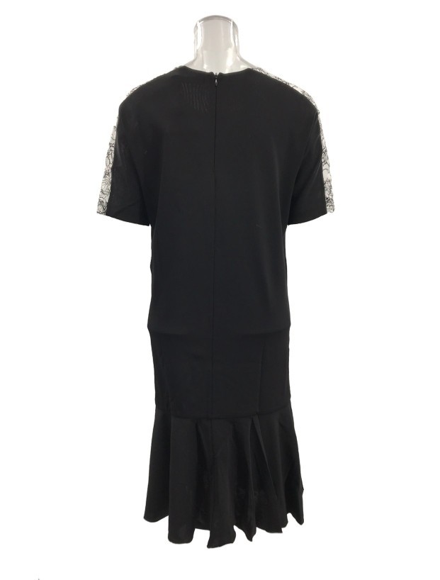Max Mara Short-sleeved Dress In Black