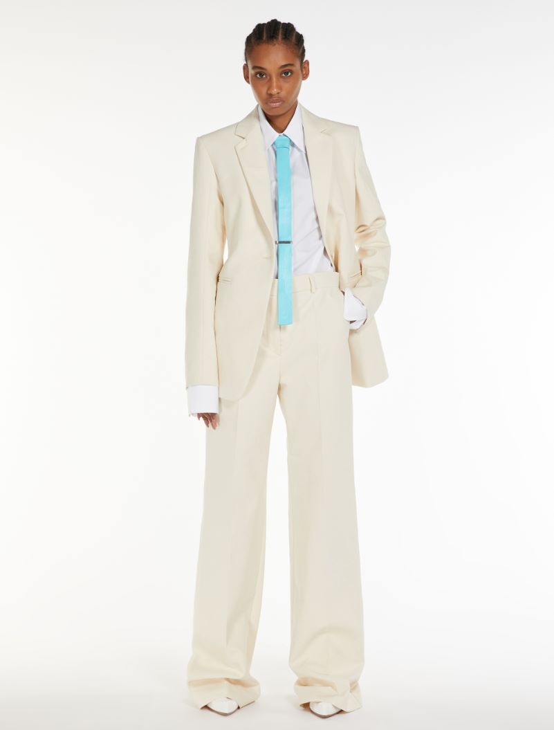 Sportmax Single-button Suit Jacket In White