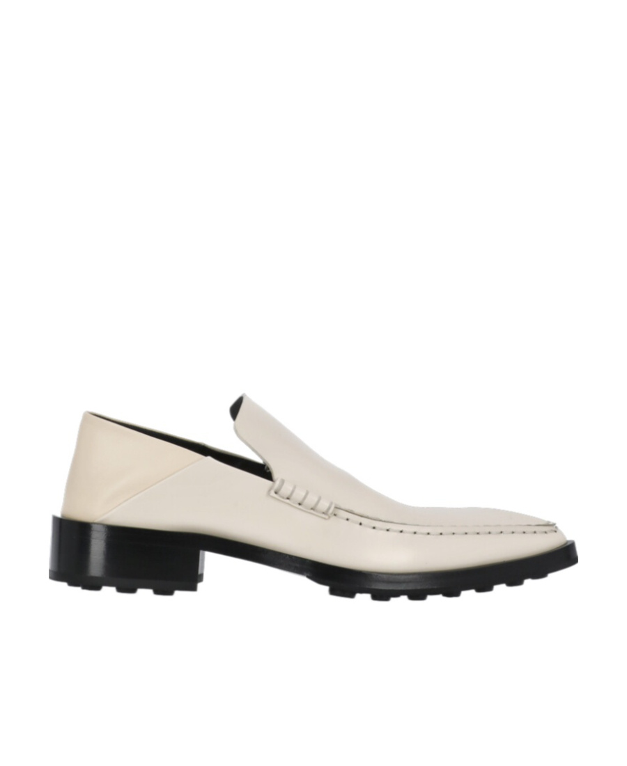 Jil Sander Off-white Pointed Toe Loafers In Nude