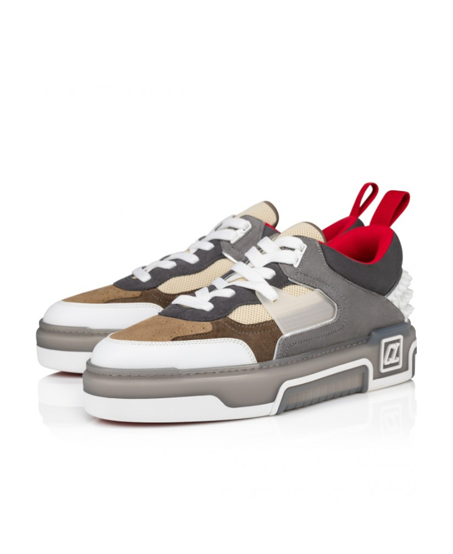 Christian Louboutin Astroloubi Sneakers In Grey Suede And Leather In Gray