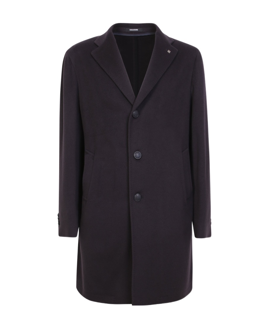 Tagliatore Tailored Coat With Notch Lapel And Pockets In Black