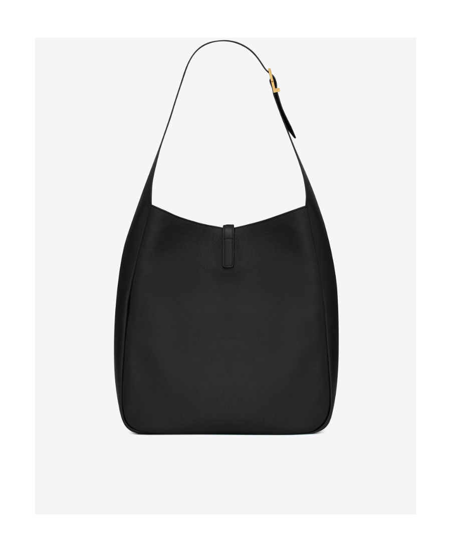 Saint Laurent Black Le 5 7 Leather Shoulder Bag In Black
