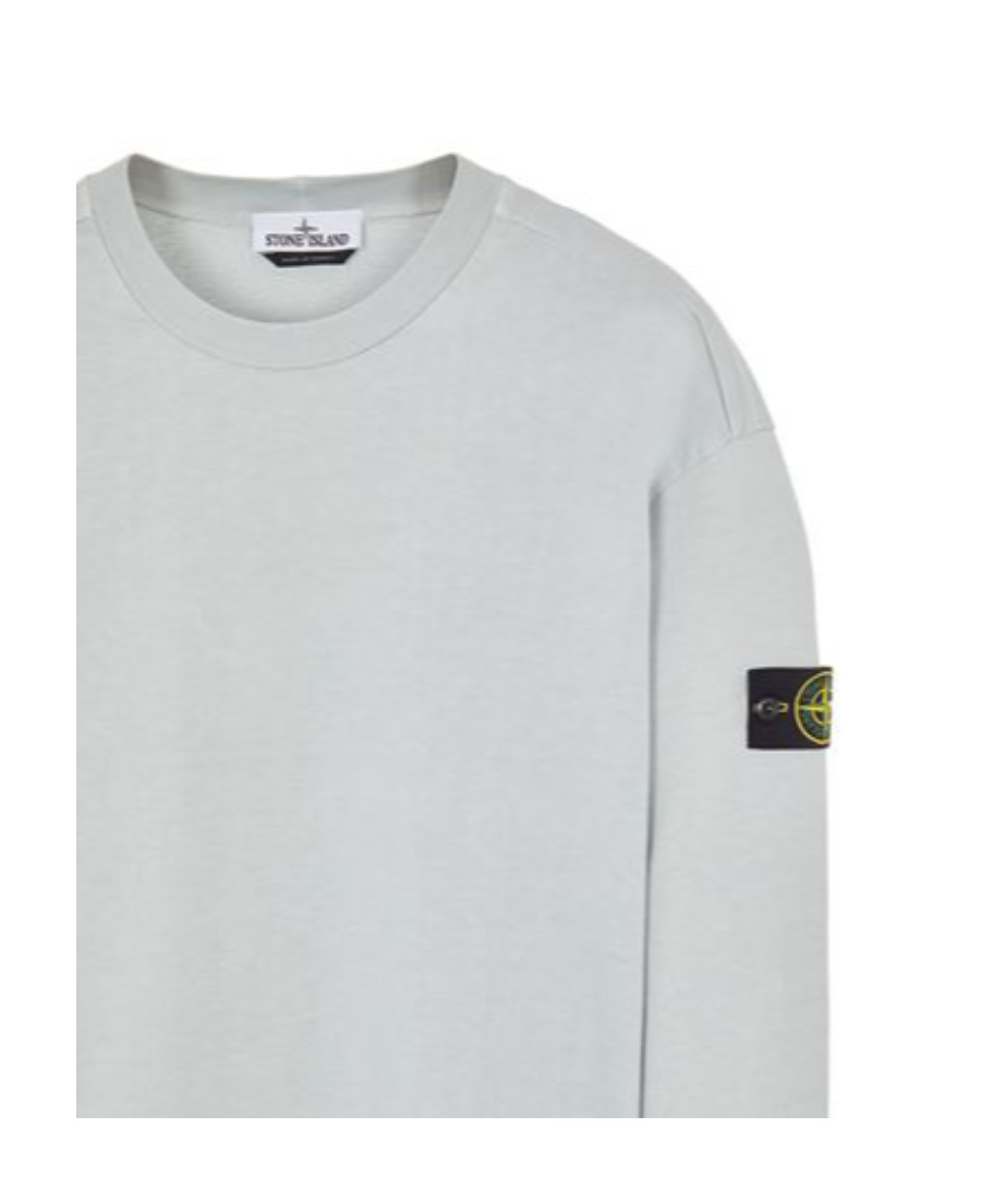 Stone Island Round-necked Logo Sweater In Gray