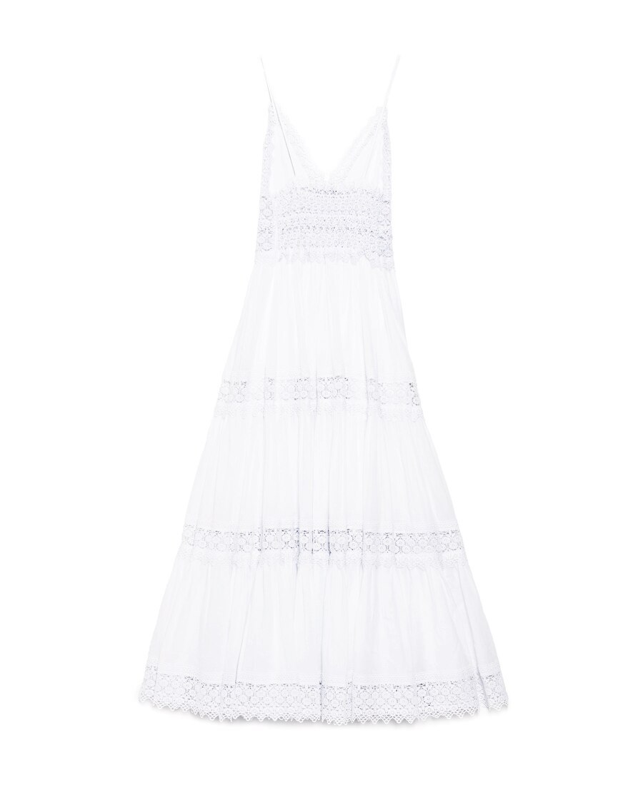 Shop Charo Ruiz Cindy Semi-sheer Tiered Maxi Dress In White