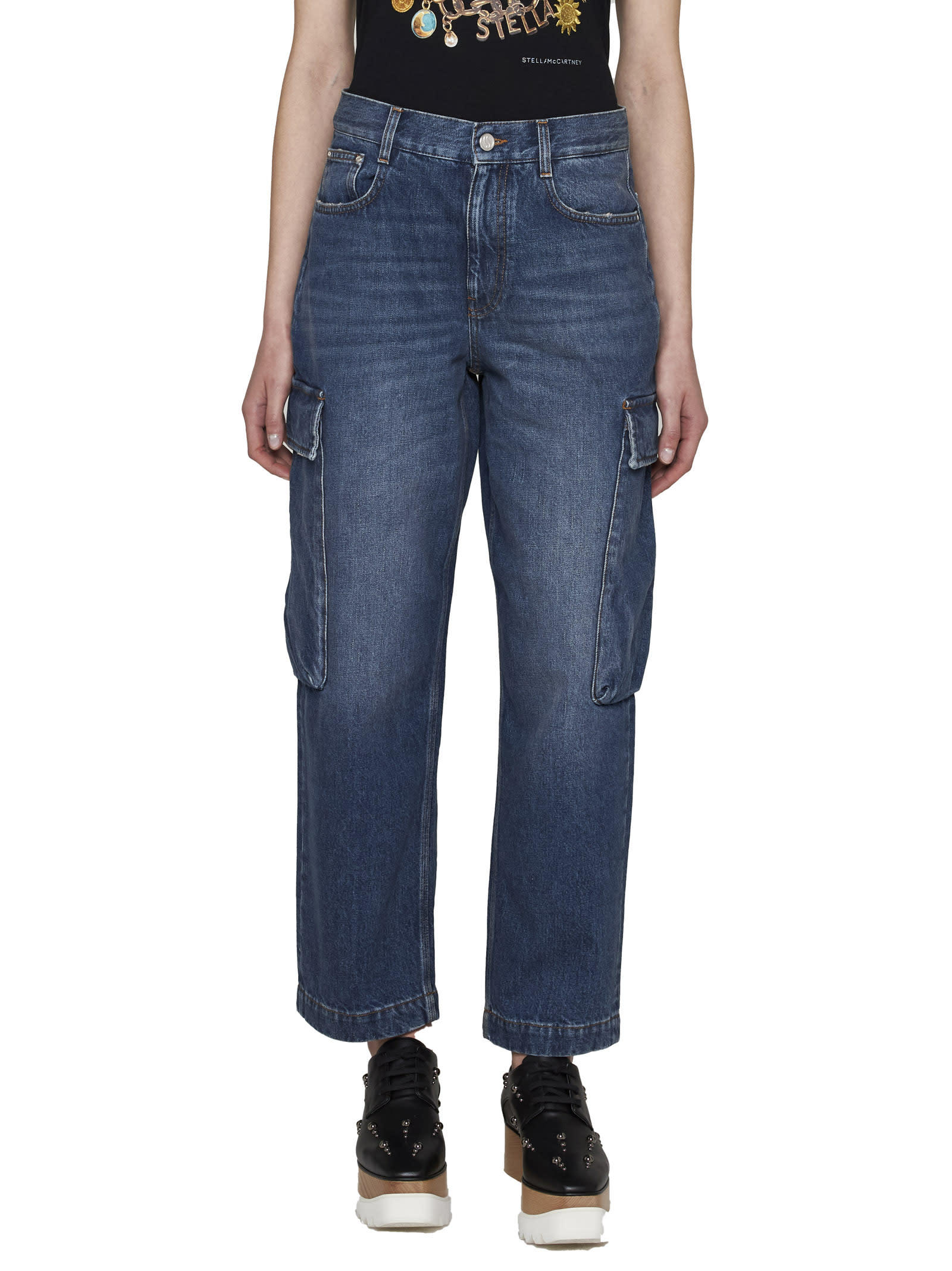 STELLA MCCARTNEY STELLA MCCARTNEY HIGH-WAISTED CROPPED LEG JEANS
