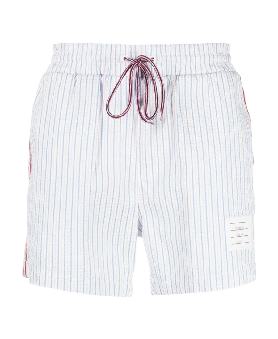 Thom Browne Stripe-print Swim Shorts In Multicolor