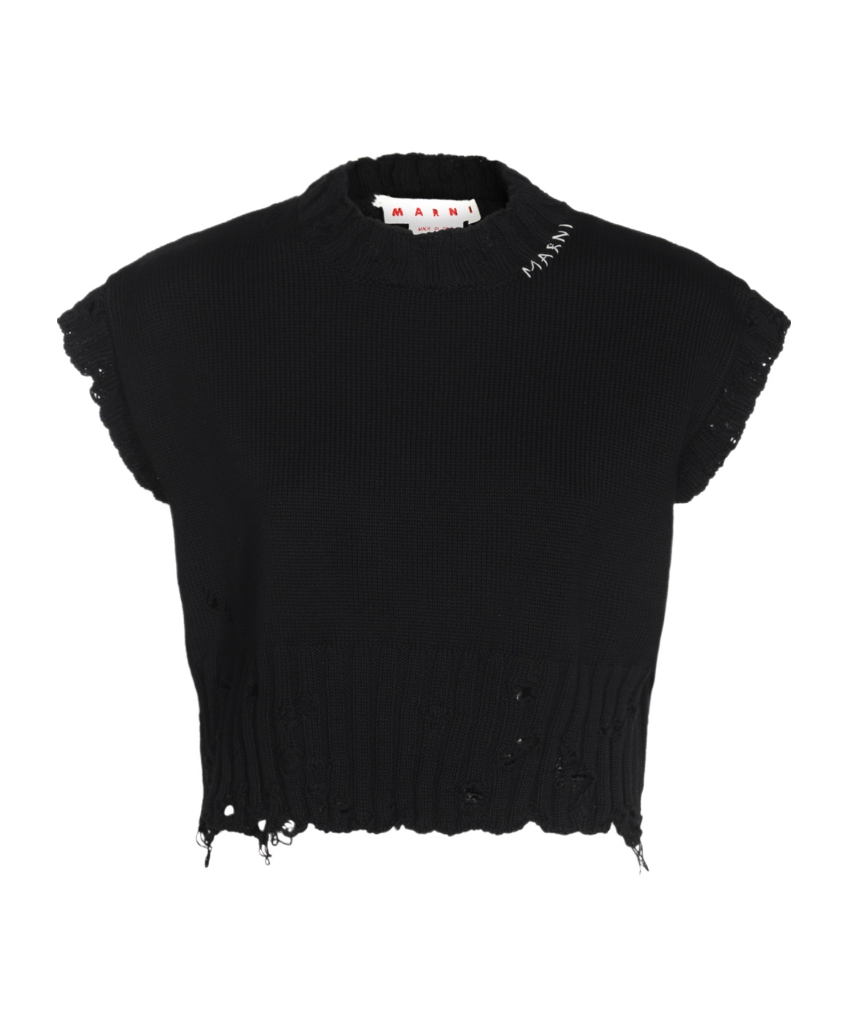 Marni Women's Sleeveless Boxy Sweater In Black