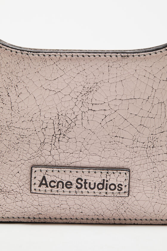Acne Studios Mini Platt Leather Shoulder Bag In Nude