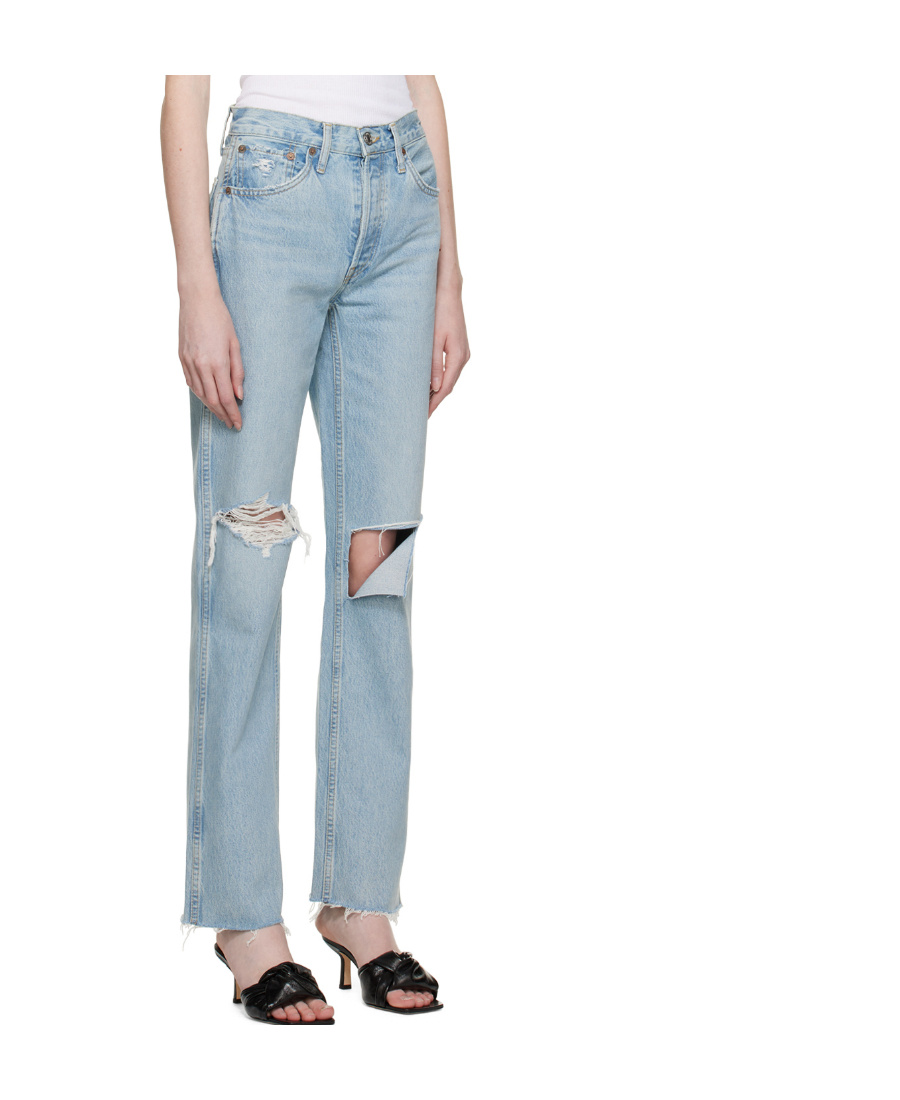 Re/done 90s High Rise Loose Jeans In Blue